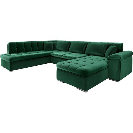 Sofá rinconero Comfivo Gemma V, Derecha, Función de descanso, Almacenaje, 348x205x76cm, 0