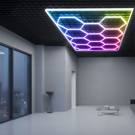 IluminaShop - Regleta LED Hexagonal Panel Abeja 200W RGB IP30 RGB (1/4)