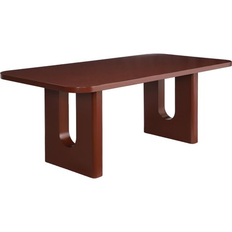 Table à manger finition mat 8 places bordeaux - Sia (1/4)