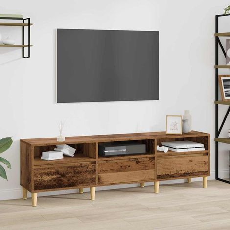 TV Cabinet with Drawer Old wood Engineered wood vidaXL (1/5)