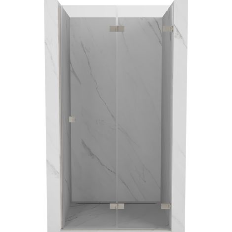 Mexen Lunar-F porte de douche pliantes droites 65 cm, transparentes, nickel brossé - 836-065-000-97-00-P (1/5)