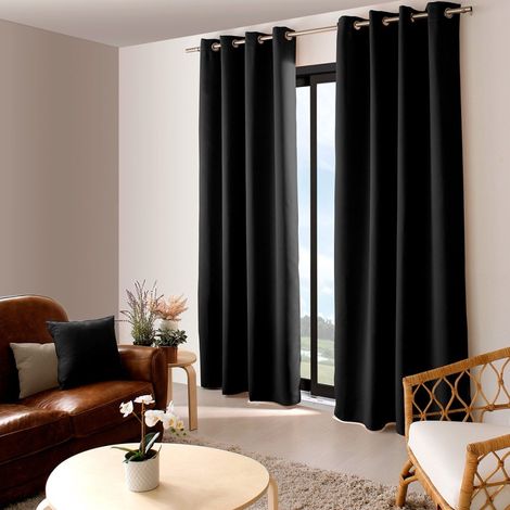 Rideau occultant 140x240 Basic noir (1/3)