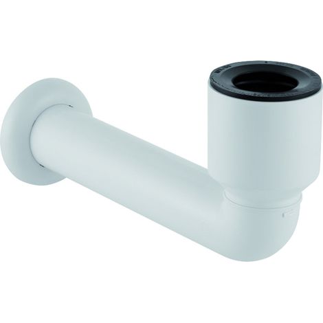 Geberit curva di allacciamento 90° per orinatoio, con rosetta a parete: d=50mm, bianco alpino, 152231111