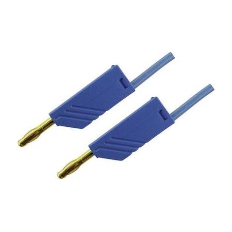 Hirschmann Test & Measurement MLN 100/2,5 BL Cavo di misura Spina a banana 4 mm Spina a banana 4 mm 1.00 m Blu 1 pz.