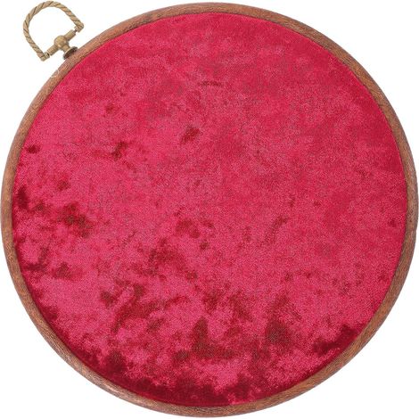 à broches rond OUNONA en velours rouge pour un rangement peu