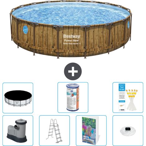 Bestway Piscina Bestway Power Steel Rotonda - 549x122 cm - 8-pezzi  S622 (1/3)