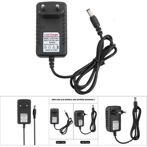 Adaptateur de Chargeur Li-ION à Noyau cuivre épais Secteur 21V/1A Batterie au Lithium Port 5,5 x 2,5 mm Prise UE