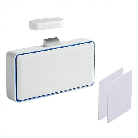 Verrou de meuble dissimulé, verrou électronique intelligent NFC RFID antivol de sécurité enfant à monter soi-même, adapté aux serrures de tiroirs de meubles. (1/5)
