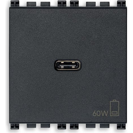 VIMAR - 19298.60 Alimentation USB C 60 W PD Gris
