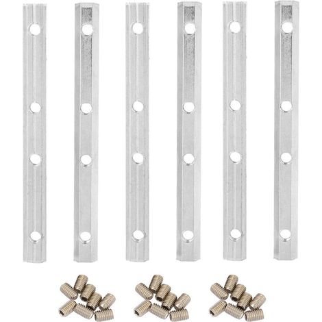 Aluminum Profile Carbon Steel Straight Inside Connector EU Standard ( 2020 M5 6pcs)