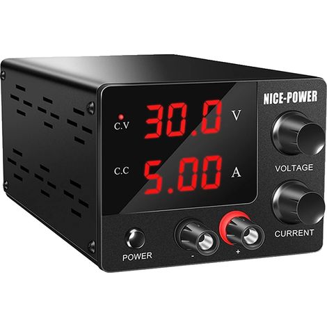 Alimentation de laboratoire, tension réglable, applications multiples, 30V 5A mini (1/2)