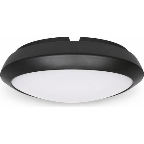 PLAFONIERA OVALE CON PORTALAMPADA E27 PARETE/SOFFITTO SONJA OVAL- - 1xE27 max 20w - ø mm.290x200x100 - colore nero - 1 pezzi AIRAM