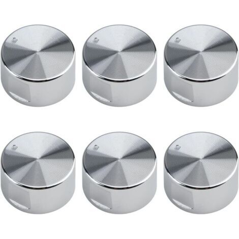 Bouton pour Réchaud à Gaz, Ensemble de 6 Boutons de Commande de Réchaud à Gaz Universels de 6mm de Diamètre, Boutons de Réglage Universels, pour Four, Cuisinière et Plaques Chauffantes (1/5)