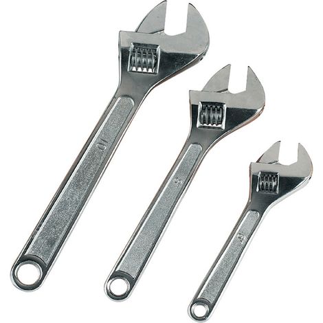 Silverline WR03 Adjustable Wrench Set 3pce 150, 200 & 250mm (1/7)