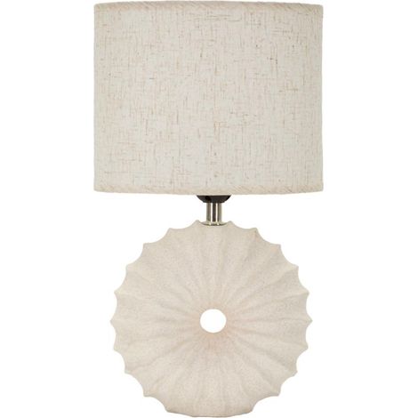 Lampe de table en céramique beige, 22x16x40 cm – Anemone (1/5)