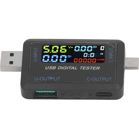 Testeur USB multimètre multifonction Type C mesure tension courant capacité énergie puissance 5‑36V (1/5)
