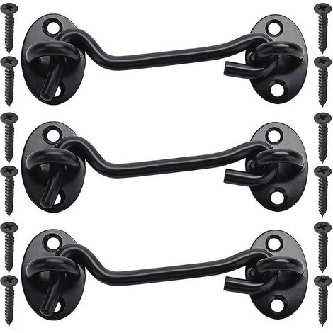 Haken- und Ösenverschluss, 2er-Pack, Geschenkartikel, 7,6 cm Scheune, strapazierfähig, massiv (1/5)