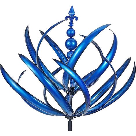 Girouette rotative en fer forgé, piquet de jardin décoratif extérieur (1/5)