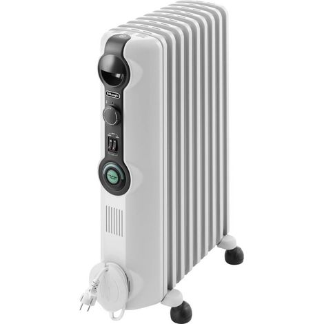 DeLonghi 0185390302 Radiatore a olio TRRS0920.C 60 m³ 2000 W Grigio chiaro (1/5)