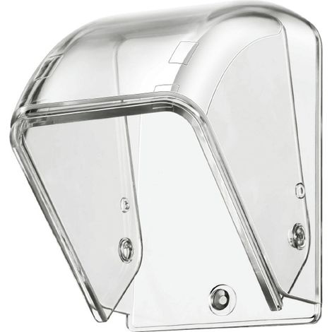 Housse étanche transparente autocollante plastique 6,38×6,38×9,07 cm, protection pluie pour sonnette et contrôleur d'accès extérieur (1/5)