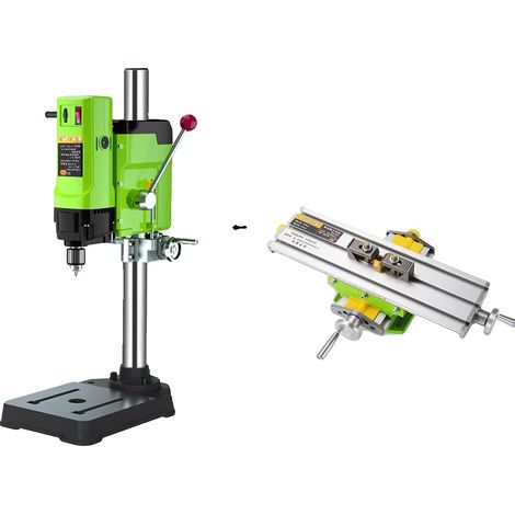 Machine à perceuse à colonne 6 vitesses, perceuse d'établi 1200W pour atelier à domicile, perçage du bois et du métal, BG5157 BG6330 (1/2)