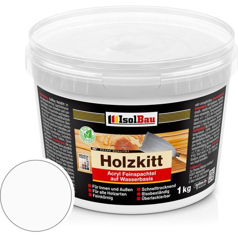 Holzkitt Spachtelmasse Holzspachtelmasse Innen Außen 1 kg Weiss ( Nr. 1 ) (1/5)