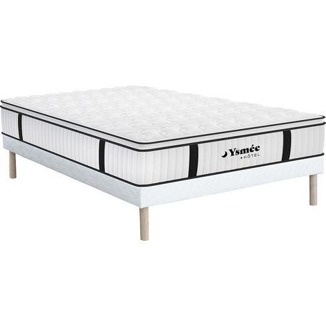 Set DELICE di DREAMEA HOTEL: rete e materasso antincendio molle insacchettate e topper integrato 140 x 190 cm