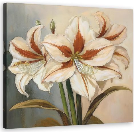 Quadro su tela, Fiore di giglio naturale - 30x30 (1/5)