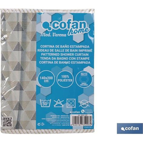 Polyester-Duschvorhang Verona 220x200