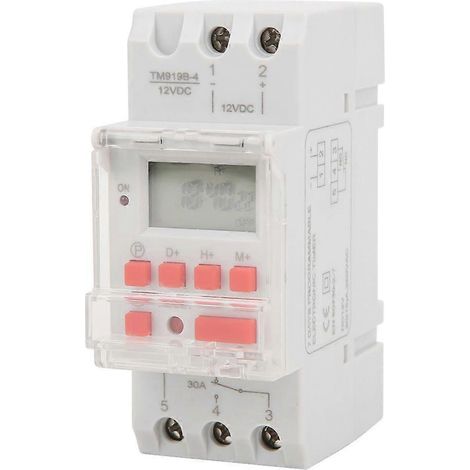 Minuterie hebdomadaire 12V DC 30A avec écran LCD et fonction de compte à rebours. (1/3)