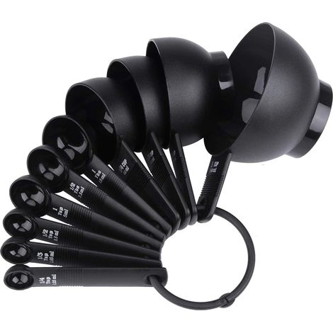 Cuillère Doseuse - Ensemble 10 Pièces en Plastique Alimentaire - Graduations Précises pour Pâtisserie et Cuisine - 240 ml à 1,25 ml (1/5)