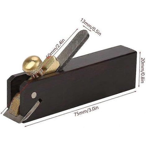 Rabot à main portable Almi en ébène, mini rabot de bricolage pour le travail du bois, cadeau pour menuisier (1/5)