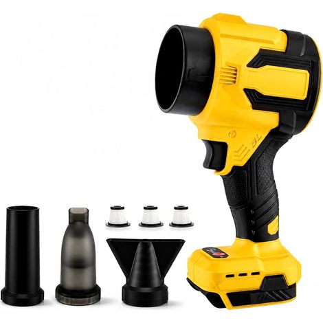 Souffleur et aspirateur sans fil 2 en 1 compatible avec batterie 18 V, souffleur d'air sans balais, aspirateur à air comprimé avec buses pour voiture, camping, ateliers (1/5)