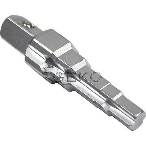 Llave combinada Geko G01780 (3/8" - 1"), 1,27 cm cuadrados, ideal para uso mecánico, con acabado en plata, alta resistencia y durabilidad.