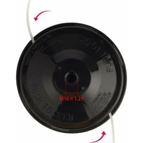 Tête de débroussailleuse universelle - Système Tap and Go Fil 2 4 mm inclus - Jardinage et entretien - Filetage M10 gauche (1/2)