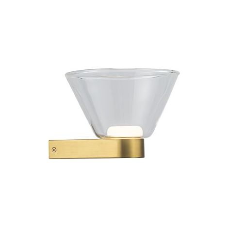 Mantra Aplique LED de pared NEW YORK, SIMPLE, oro con tulipa transparente 5W 740Lm, 3000K (1/5)