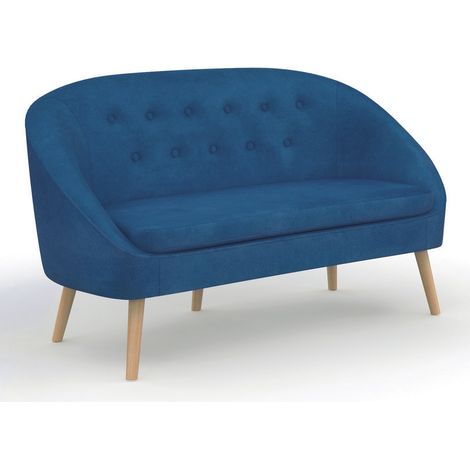 Banksofa aus Samt SONIA blau