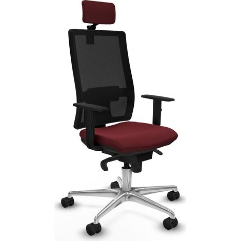Bürostuhl piqueras y crespo Hornas schwarz Mesh und Kunstleder