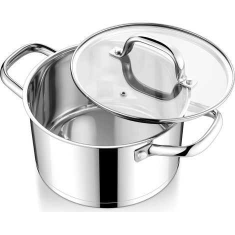 Marmite en acier inoxydable - Capacité de 3,7 litres - Diamètre de 20 cm (1/5)