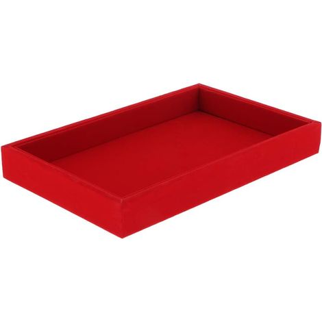 Stackable Velvet Jewelry Tray for Rings, Earrings, and Vintage Button Watches