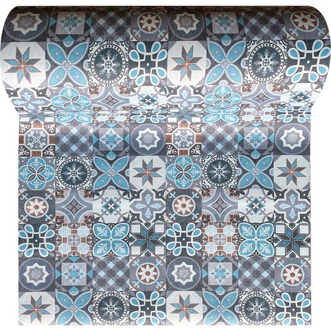 Tappeto Passatoia Cucina Antiscivolo Larghezza Maxi 100 Cm Antimacchia Multiuso Corridoio Soggiorno Lavabile Ingresso Camera Mattonella Acqua - 100x150cm