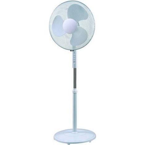 Ventilatore a piantana oscillante base tonda 3 velocita' con asta regolabile 45W casa ufficio (1/3)