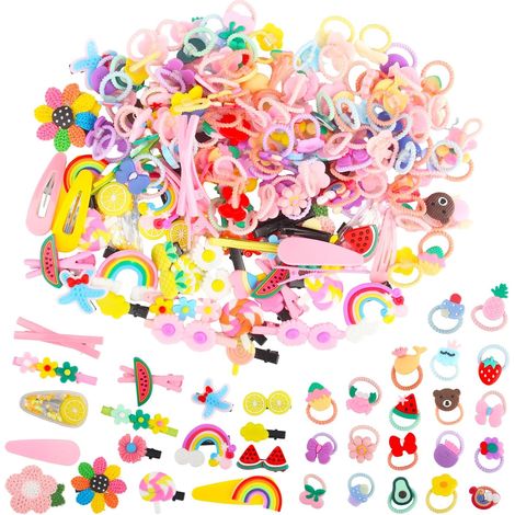 100 Pièces Elastique Cheveux Fille 42 Pièces Barettes Cheveux Fille (1/5)