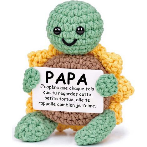 Hand-Crocheted Turtle, Christmas Gift, Sunflower Shell, Office Decoration (1/5)