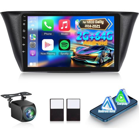 [2G+64G] Android Autoradio pour Daily 2014-2021  avec Sans Fil Carplay et Android Auto, Écran Tactile HD de 9 pouces avec GPS/WiFi/Bluetooth/EQ/FM RDS (1/5)
