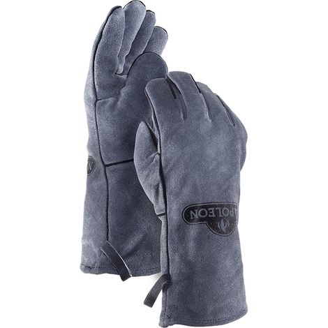 Napoleon – Gants de protection en cuir de vache – Longueur 40 cm – Coutures renforcées – Protection optimale contre les brûlures