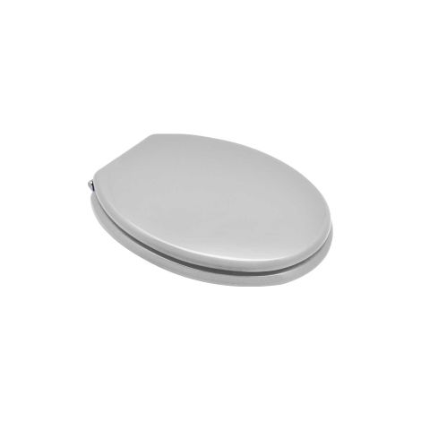 Abattant WC universel Mod.Top 43-46x37 cm abattant WC en fonte de bois Sussurrato Gris empattement 13,5-18 cm avec charnie'res re'glables Grigio Sussurrato