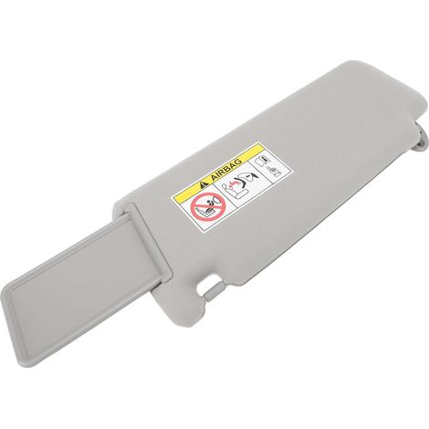 Driver's side sun visor with mirror in grey ABS fabric for 2010 to 2023 LHD - Interior sun protection - Upgrade for daily driving (Right 3C8941752F) (1/5)