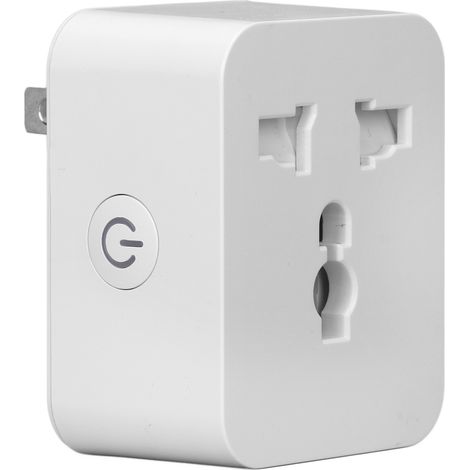 Prise intelligente WiFi 15A Bluetooth 2.4G, prise connectée avec programmateur horaire, contrôle vocal et par application, fiche américaine AC 100-240V. (1/5)