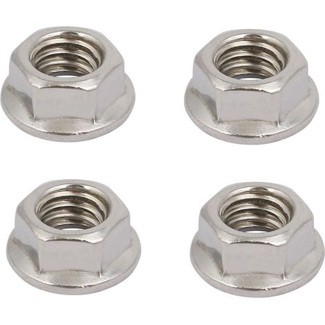 4PCS 3/8"-16 UNC Filetage hex acier inox 304 écrou embase dentelé glissière (1/4)